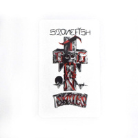 Dogtown Sticker 4" Stonefish 80s White Red image