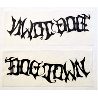 Dogtown Laminate Surfboard Sticker Horror Script image