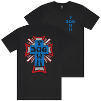Dogtown Tee Blue/Grey/Red Logo Black image