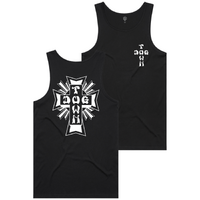 Dogtown Tank/Singlet White Mono Logo Black image