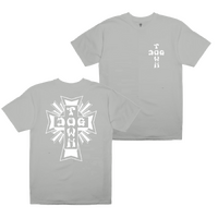Dogtown Youth Tee Mono Cross Logo Grey Marle image