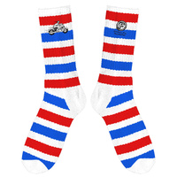 Foundation Socks Moto Blue/Red/White Stripe image