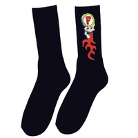 Foundation Socks Skull Fire Black image