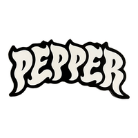 Pepper Sticker Logo Outline Black 5.5 Inch image