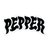 Pepper Sticker Logo Outline White 5.0 Inch image