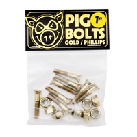 Pig Bolts 1 inch Phillips Gold image