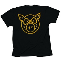 Pig Tee Pig Head Black image