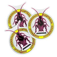 Cockroach Sticker Logo Pink Large 125mm wide image