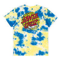 Santa Cruz Youth Tee Brain Dot Tie Dye Blue/Yellow image