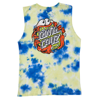 Santa Cruz Youth Muscle Slasher Dot Tie Dye Blue/Yellow image