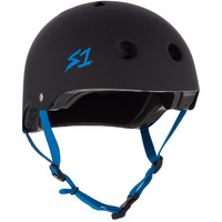 S-One S1 Helmet Lifer Black Matte/Cyan Strap image