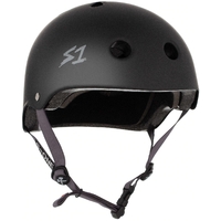S-One S1 Helmet Lifer Black Matte/Grey Straps image