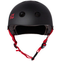 S-One S1 Helmet Lifer Black Matte/Red Strap image