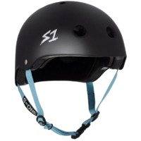 S-One S1 Helmet Lifer Black Matte/Light Blue Strap image