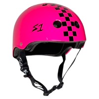 S-One S1 Helmet Lifer Pink Gloss/Black Checkers image