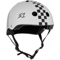 S-One S1 Helmet Lifer White Gloss/Black Checkers image