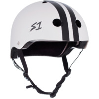 S-One S1 Helmet Lifer CJ Collins White Gloss/Black Stripes image