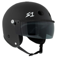 S-One Helmet Retro Lifer E-Helmet w/Visor Black Matte image