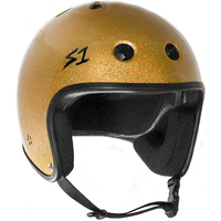 S-One S1 Helmet Retro Fullcut Lifer Gold Glitter image