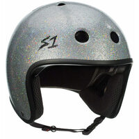 S-One S1 Helmet Retro Fullcut Lifer Silver Glitter image