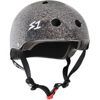 S-One S1 Helmet Mini Lifer Black Gloss Glitter image
