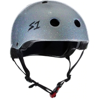 S-One S1 Helmet Mini Lifer Silver Gloss Glitter image