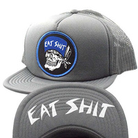 Suicidal Skates Hat Eat Shit Patch Mesh Flip Charcoal Grey image