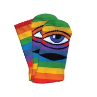 Toy Machine Socks Sect Eye Rainbow Crew Sock Multi Coloured image