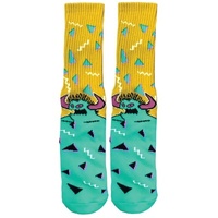 Toy Machine Socks 80s Monster Crew Sock Yellow/Turqoise image