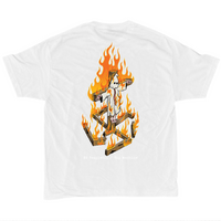 Toy Machine Tee Charred Cross White image