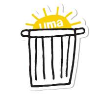 UMA Sticker Trashcan Sunrise 4.25 inch image