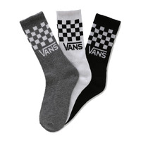 Vans Socks Classic Check Crew Black/White/Grey US 9.5-13 image