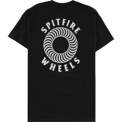Spitfire Tee Hollow Classic Pocket Black/Silver [Size: Mens Small]