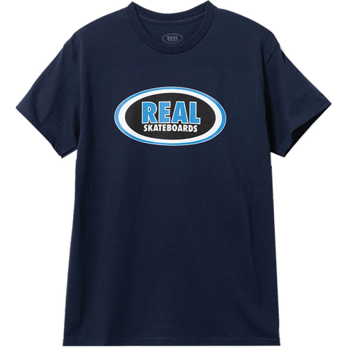 Real Tee Oval Navy/Blue/White [Size: Mens Medium]