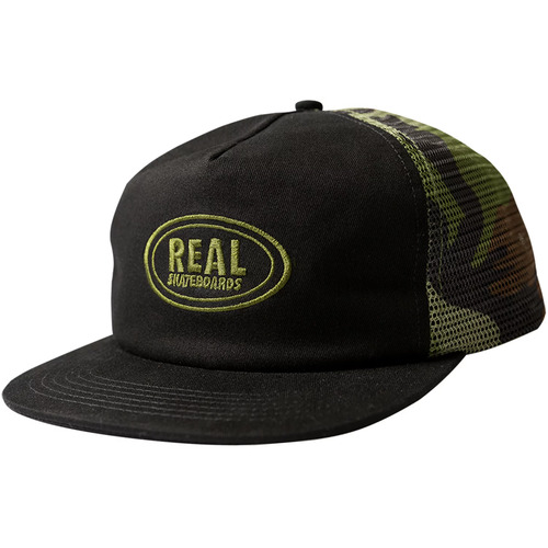 Real Hat Trucker Oval Black/camo