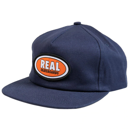 Real Hat Oval Navy/Orange