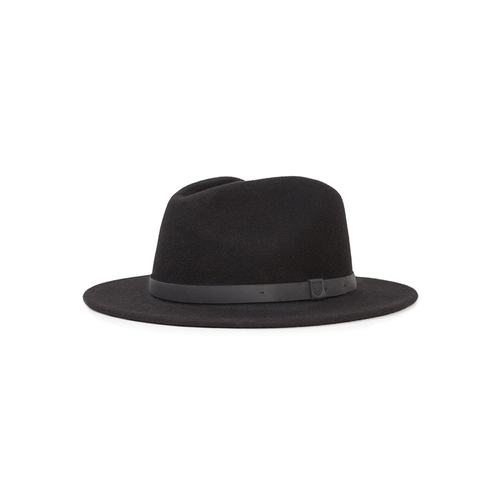 Brixton Hat Messer Fedora Black/Black [Size: Mens Large]
