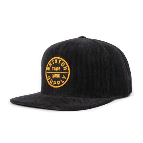 Brixton Hat Oath Snapback Black/Black Corduroy