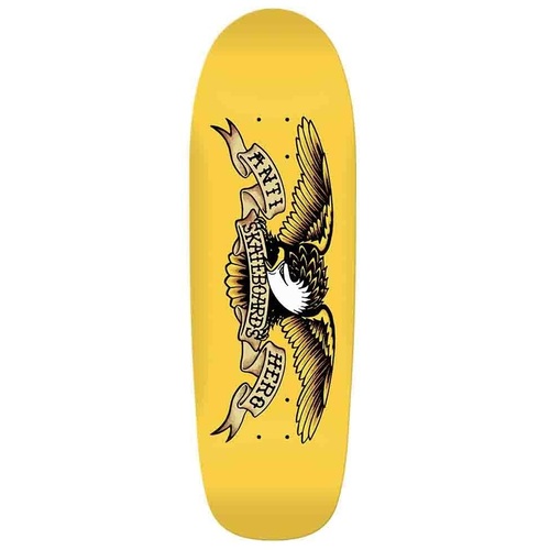 Antihero Deck Shaped Eagle Beach Bum Yellow 9.5 Inch Width