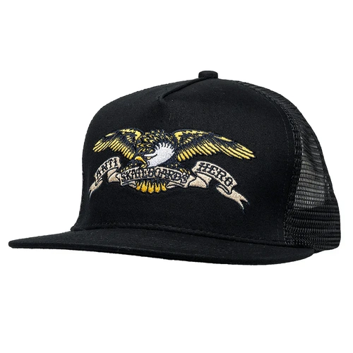Antihero Hat Eagle Emblem Trucker Black