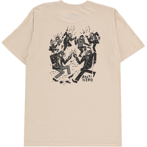 Antihero Tee Ruder Bwoys Heather Bone [Size: Mens Medium] [Colour: White]