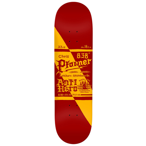 Antihero Deck Chris Pfanner Mas Finas 8.38 Inch Width