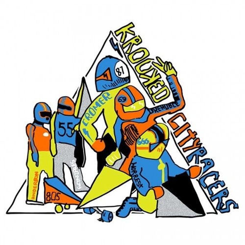 Krooked Sticker City Racer Medium 15cm Wide