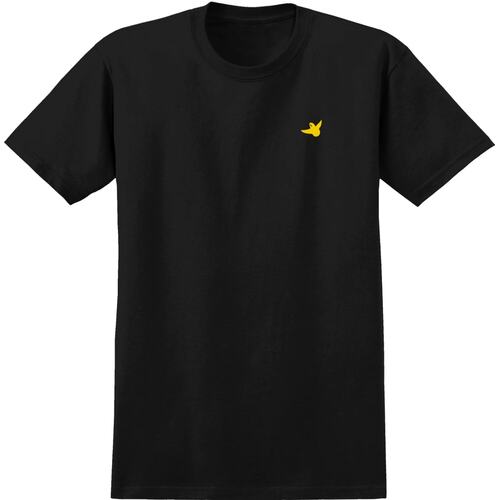Krooked Tee OG Bird Emblem Black/Yellow [Size: Mens Medium]