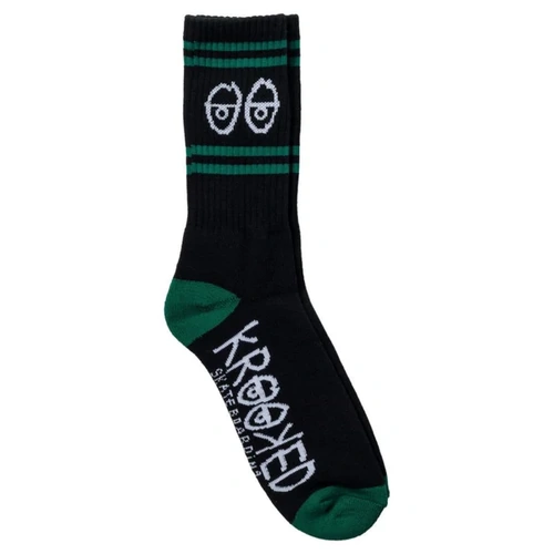 Krooked Socks Eyes Black/Green/White