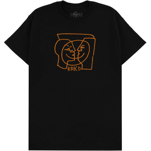 Krooked Tee KRKD Moonsmile Black/Khaki [Size: Mens Small]
