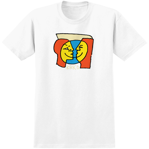 Krooked Tee Krooked Moonsmile White [Size: Mens Medium]