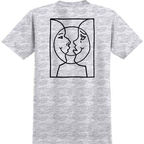 Krooked Tee Moonsmile Raw Ash/Black [Size: Mens Medium]