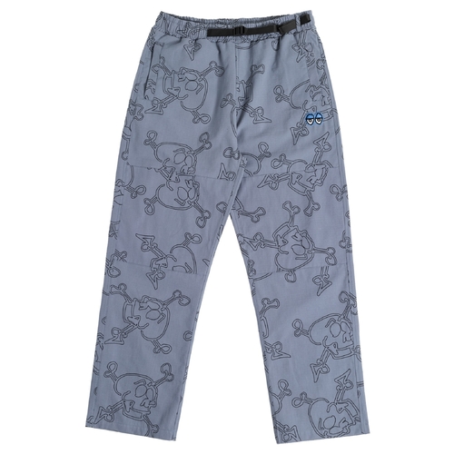 Krooked Pants Style Eyes Ripstop Grey [Size: Mens Small]