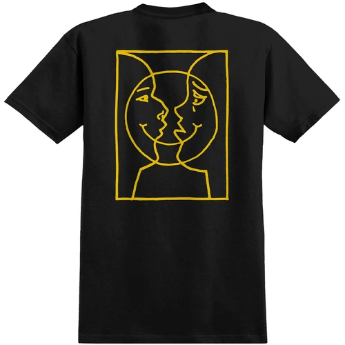 Krooked Tee Moonsmile Raw Black/Gold [Size: Mens Medium] [Colour: Black]
